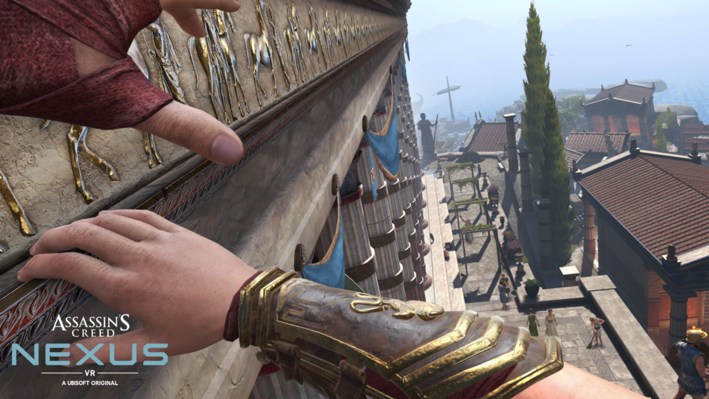 Assassin's Creed Nexus: Kassandra am Klettern